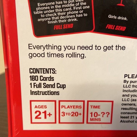 Drinking party game Full Send *New in box* - Picture 5 of 6